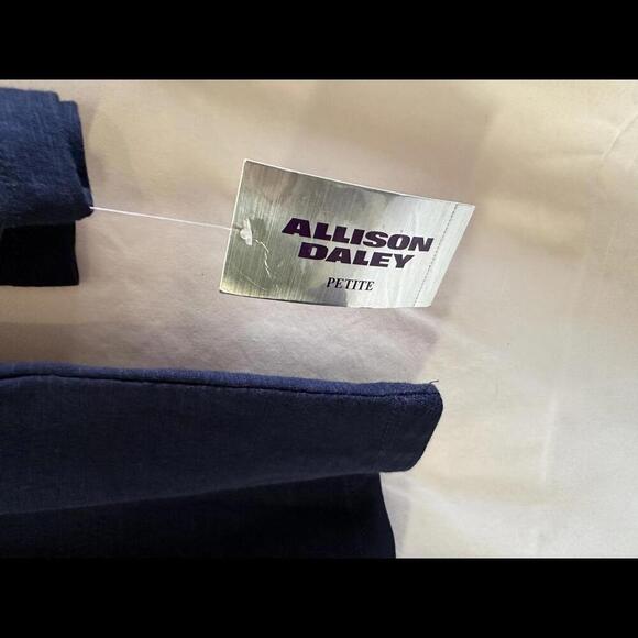 Allison Daley Embroidered Petite S Top - Navy & Pink - Picture 5 of 6